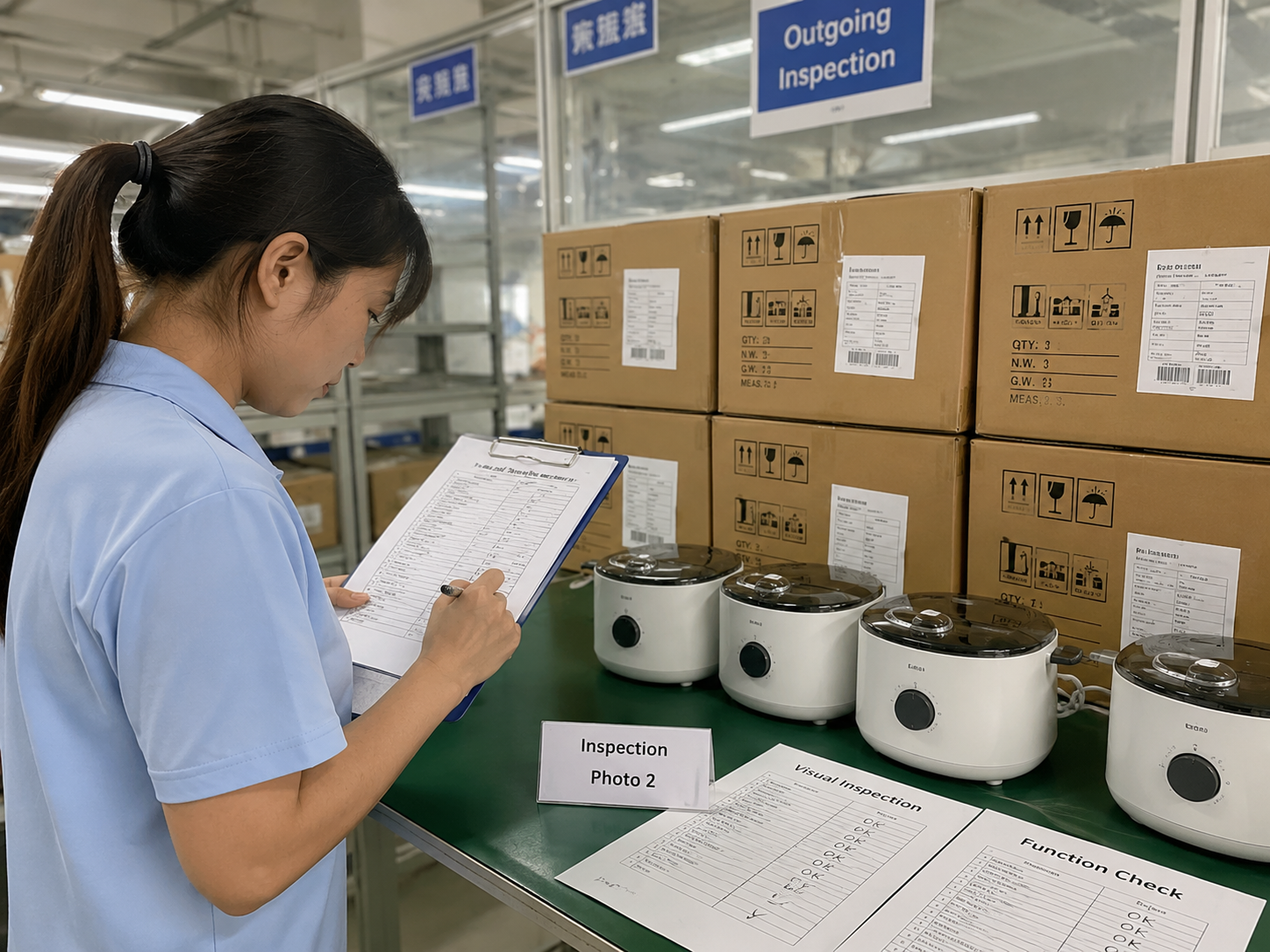 Outgoing inspection and shipment document review