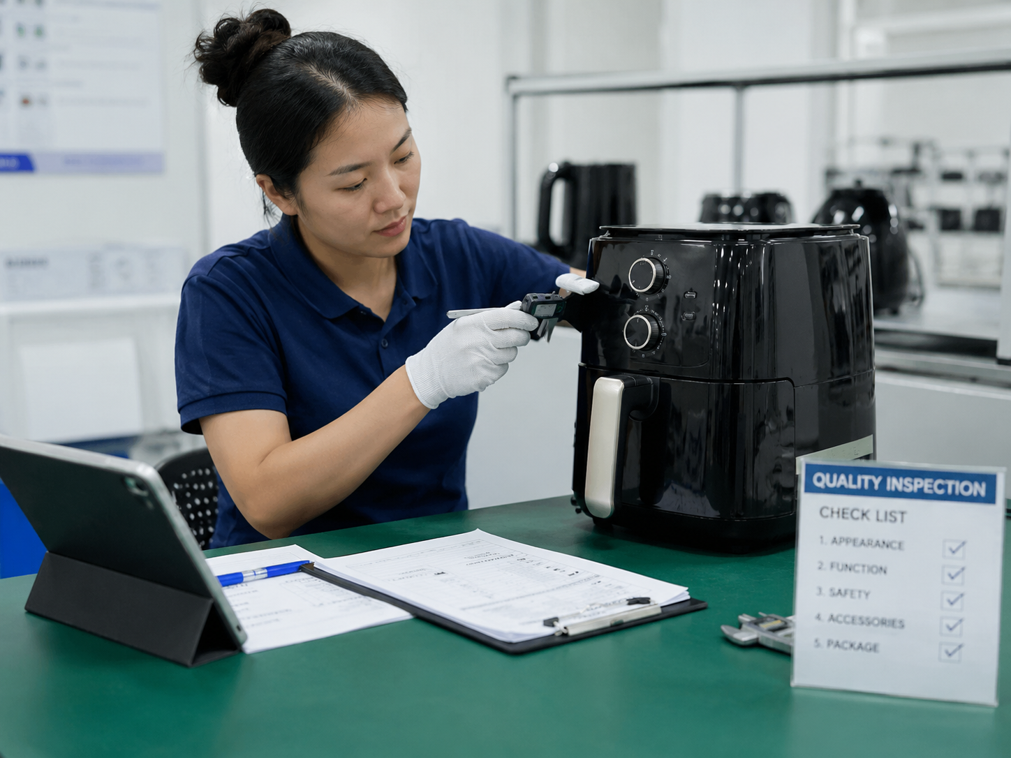 Small appliance quality inspection checklist review