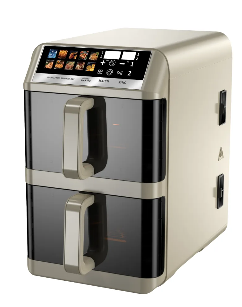 Stacked Dual-Basket Air Fryer with Touch Panel