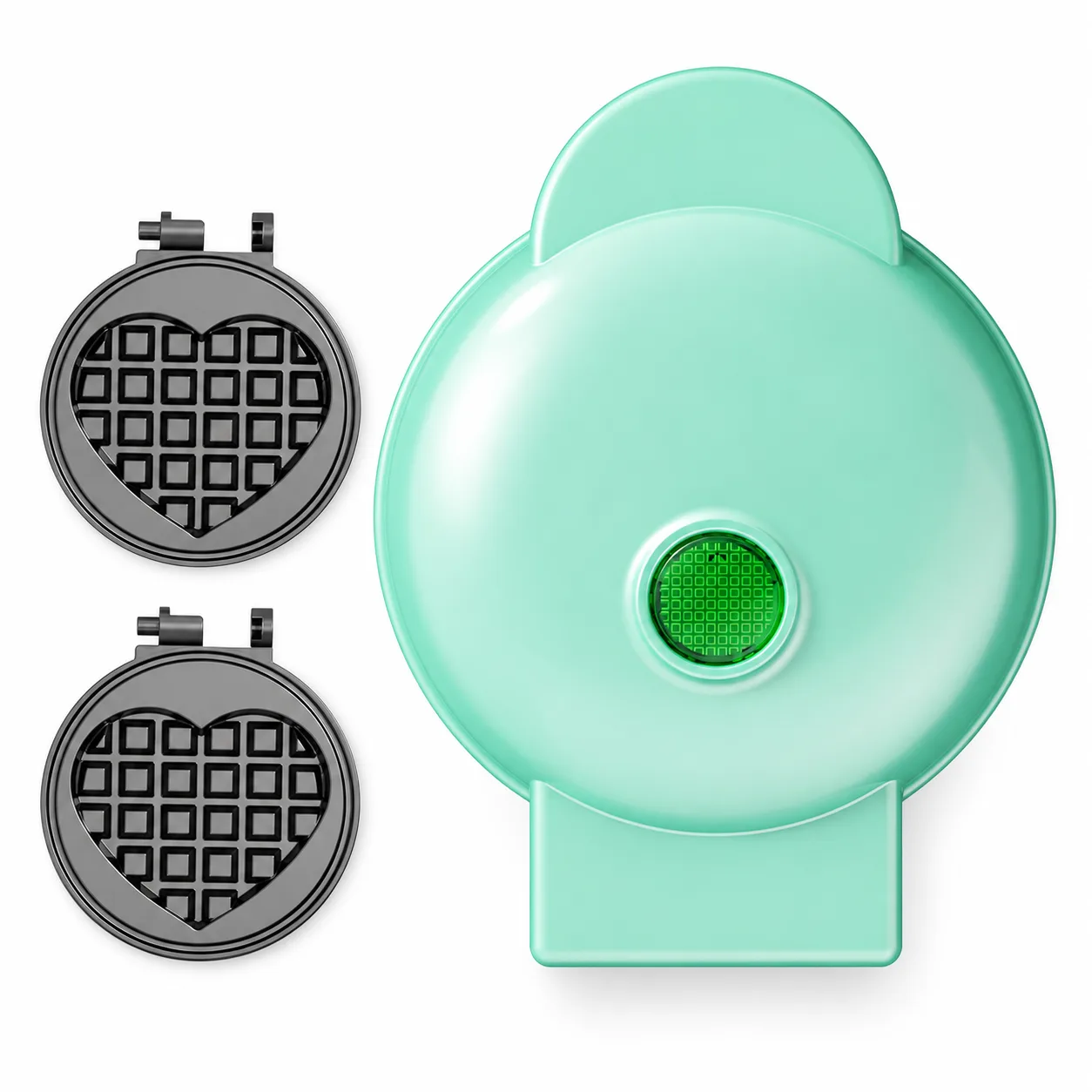 Mini Heart-Pattern Waffle Maker